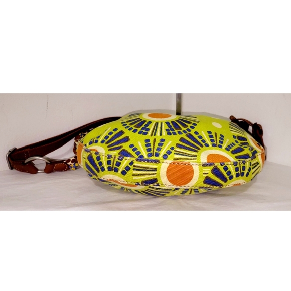 Fossil Key-Per Coated Canvas & Leather Tote Bag Carryall - Picture 6 of 7